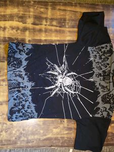 Spider Web Graphic Black T-Shirt