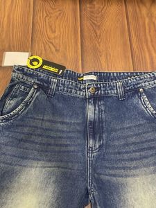 Stylish Blue Wash Wide Leg Jeans