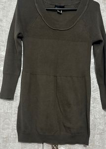Mango Sweater In Olive Colour