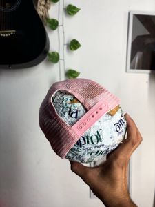 KENDALL + KYLIE Pink Leaf Print Cap