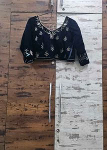 Embroidered Velvet Lehenga Skirt