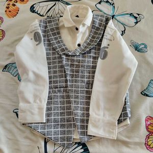 Boys' Dress Shirt &amp; Vest Set
