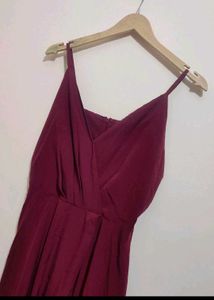 Maroon Color Long Dress For 36 Bust