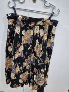 Floral Print Midi Skirt