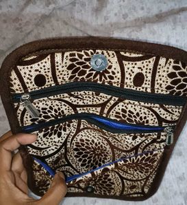 Unique Brown Patterned Clutch Bag