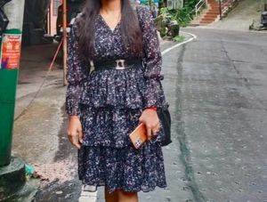Floral Tiered midi Dress