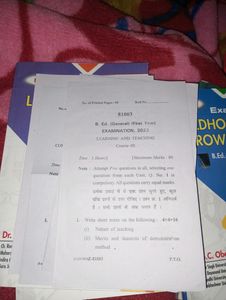 BEd 1st Year Books With PYQ'S