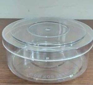 4 pieces -Pack Clear Round Storage Containers