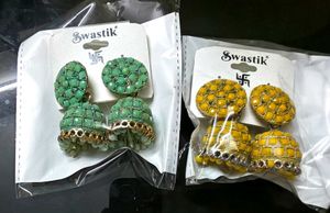 Swastik Jhumka Earrings