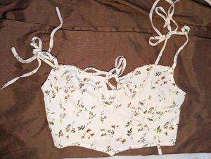 Floral Tie-Strap Crop Top