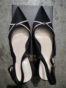 Sparkling Black Slingback Heels