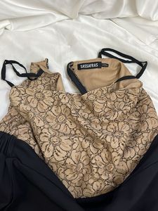 Elegant Black Lace Bodice Dress