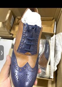 Unavera Rosch Wingtip Brogue Shoes Blue