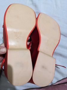 Zara Chunky Platforms with satin strap,Size 38