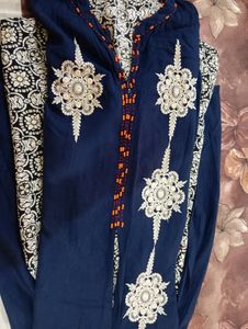 Blue A-line Kurti