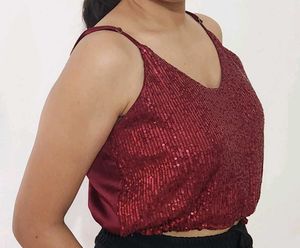 SHEIN Sequin Embellished Top