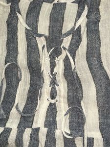 Striped Lace-Up Top