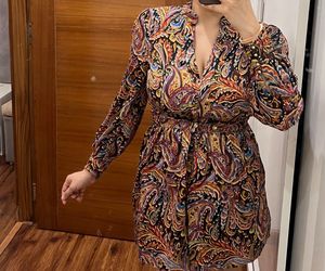 zara Boho Paisley Print Long Sleeve Dress