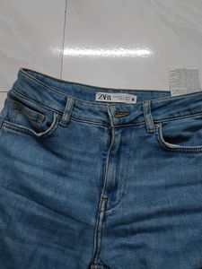 Wide Leg Blue Denim Jeans