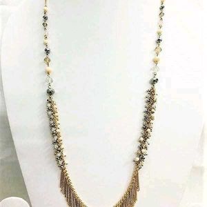 Elegant Beaded Tassel Necklace