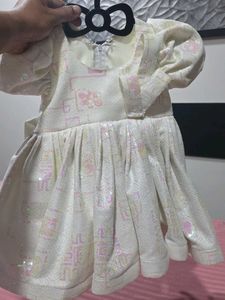 Sparkly Puffy Sleeve Dress