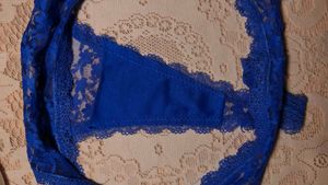 Vibrant Blue Lace Thong