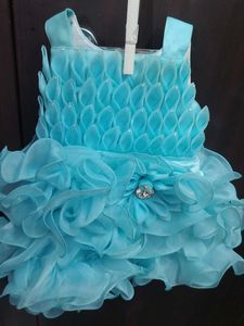 Adorable Aqua Ruffle Dress
