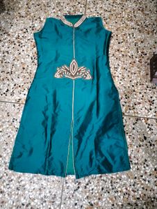 Teal Embellished Kurti