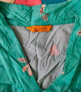 Elegant Teal Floral Kurta