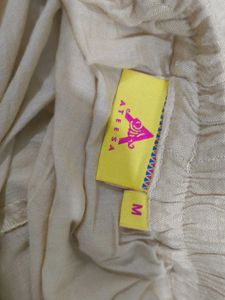 Beige Ethnic Skirt with Golden Embellishments