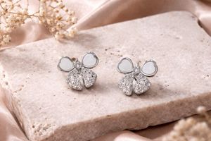 Sparkling Butterfly Stud Earrings
