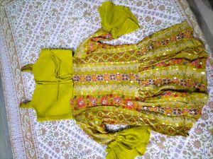 Vibrant Printed plazo set and shrug
