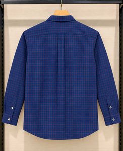 Men's Navy Blue Checkered Shirt