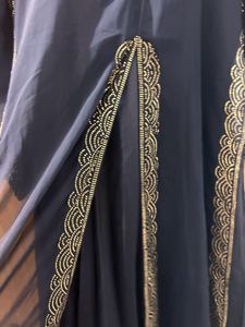 Elegant Navy Kurta Set with Gold Embellishments