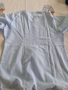 Light Blue Embroidered Kurta