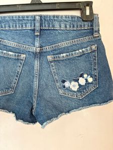 Beautiful Embroidered Denim Shorts