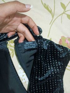 Sparkling Black Bodysuit Top