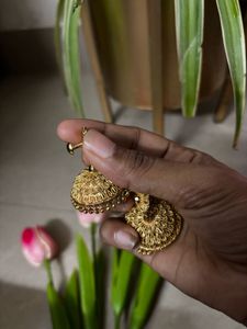 Elegant One gram Gold Jhumka Earrings