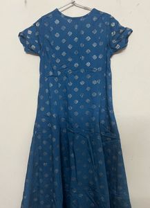 Blue Printed A-Line Top 💎