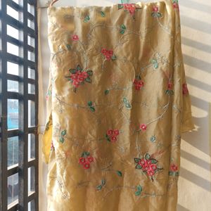 Machine Embroidered Kurta Fabric