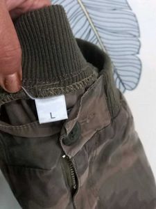 Camo Joggers with Side Stripe