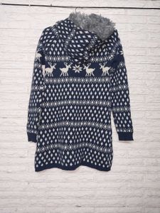 ZARA KNIT furry Dress Cum Sweater