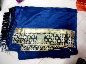 new saree with blouse piece Elegant Royal Blue Sar