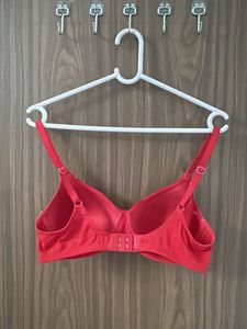 Red Lace Trim Everyday Bra