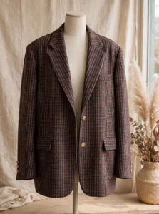 Classic Plaid Oversized Blazer