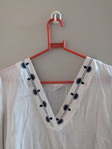 COTTON WHITE BIKINI COVER UP/KURTI 🤍🪷