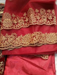 Elegant Velvet Dress With Zari Work