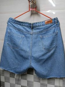 Distressed Denim Shorts