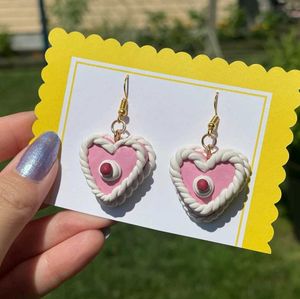 Strawberry Icing Cake Earrings