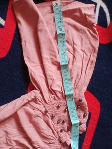 Pink Bell Sleeve Corset Top